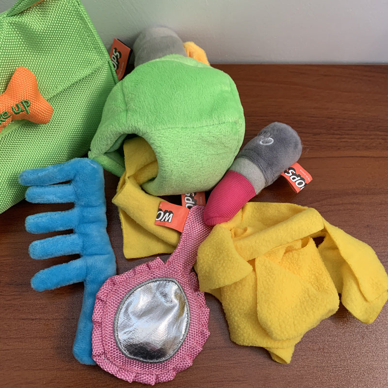 Dog Toys Set Hide And Seek Plush Squeaky