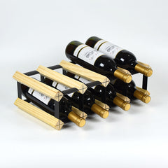 Solid Wood Plaid Wine Rack