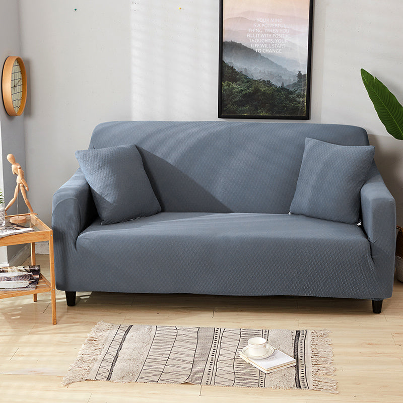 Pure color stretch waterproof sofa cover