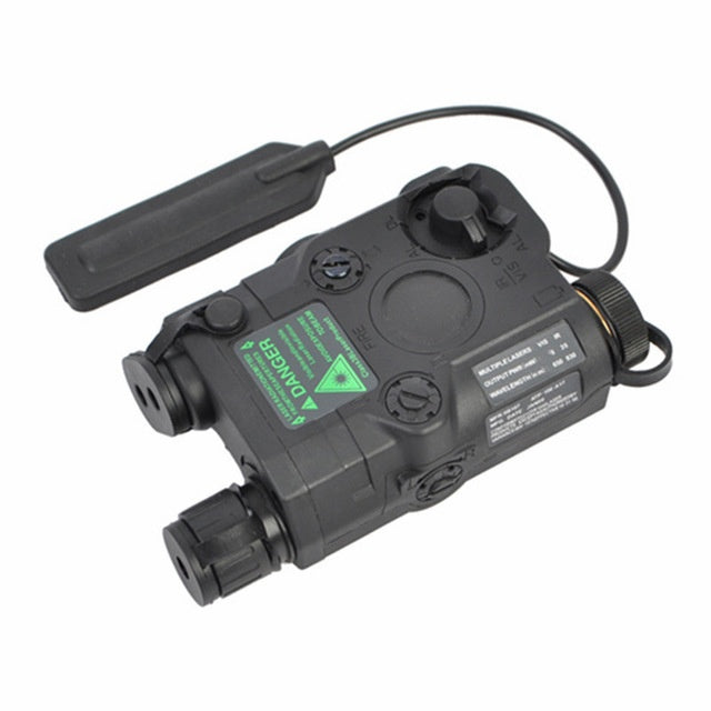 Full-featured LED white light + green laser indicator with IR lens