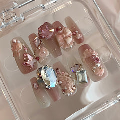 Fairy Light Luxury Advanced Crystal Wear Nail Customization