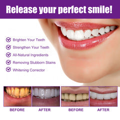 West&Month Purple Whitening Toothpaste Clean Stains Oral Odor Care Gums Whitening Teeth Toothpaste