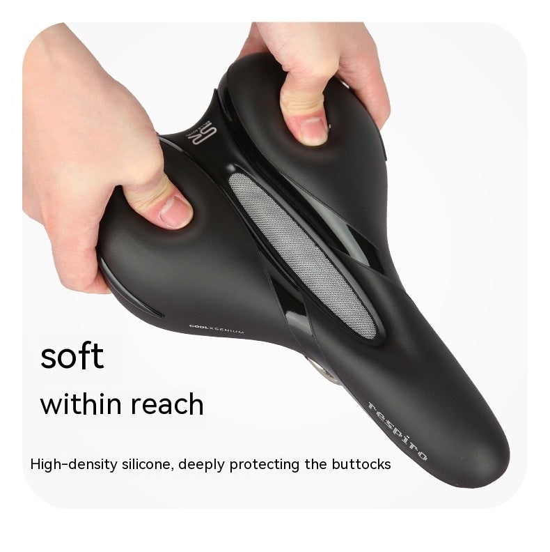 Mountain Highway Bike Saddle Silicone Shockproof Breathable Bicycle Seat