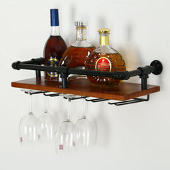 Industrial Bar Hanging Wall Mounted Wine Rack