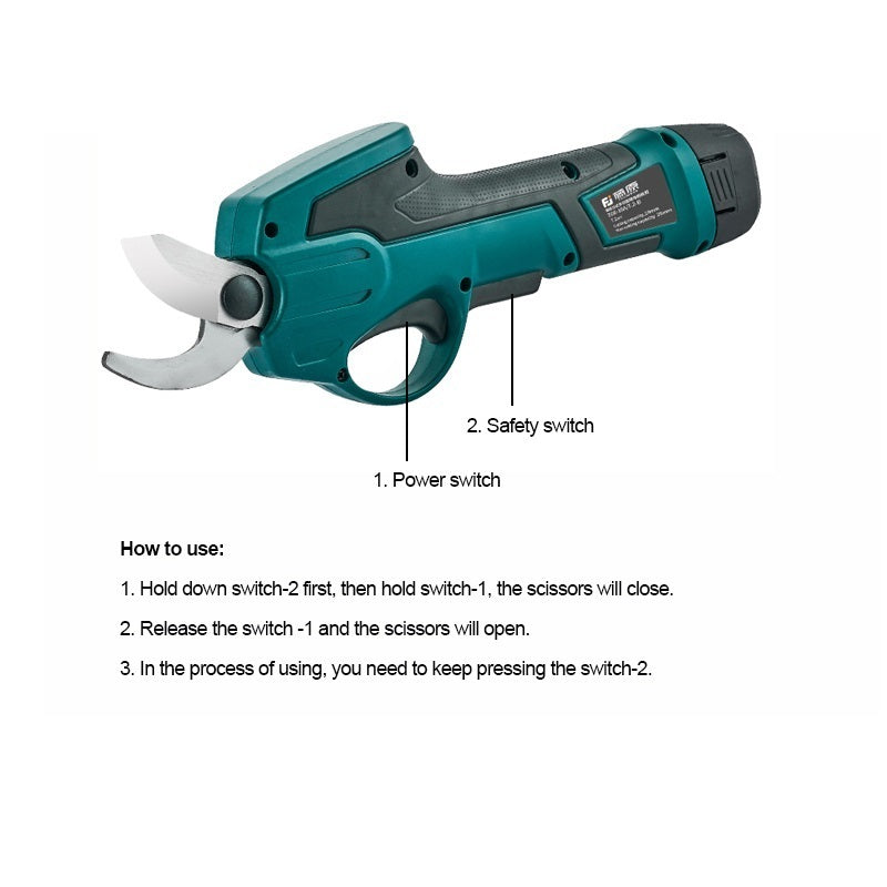 Fruit Tree Electric Pruning Scissors Labor-saving Rechargeable