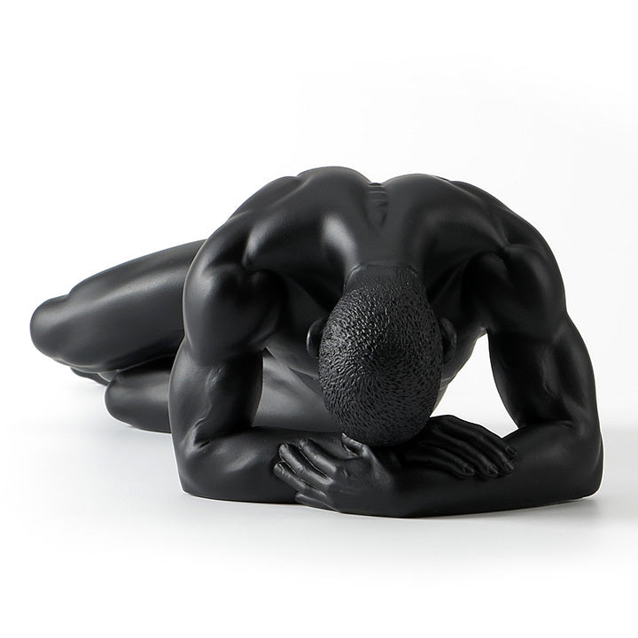 Creative Ornament Art Naked Man Bowing His Head