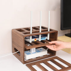 Hole-free Household Solid Wood Set-top Box Router Rack