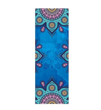 Beautiful Pattern Print New Yoga Towel Sweat Anti-skid Portable Gym Blanket Exercise Yoga Mat Towel Pilates Towel Yoga Mat Cover