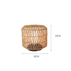 Villa Garden Balcony Rattan Waterproof Floor Lamp