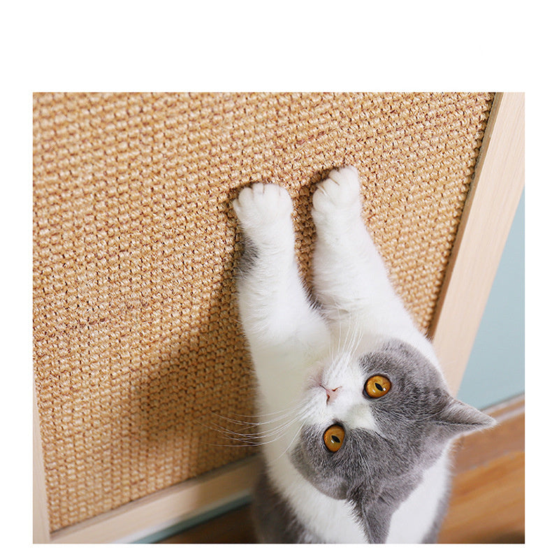 Solid Wood Scratching Board Litter Cat Claw Vertical Wall Hanging