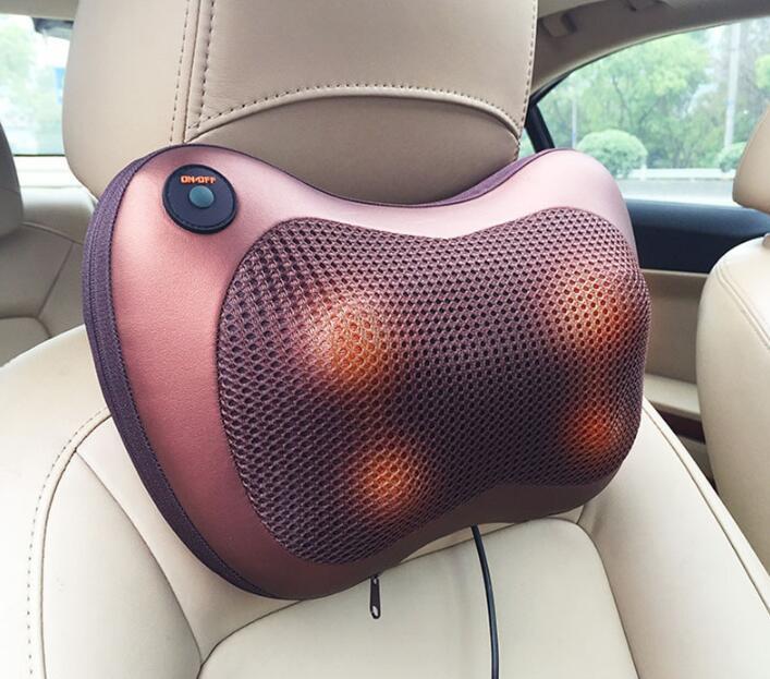 Electric Infrared Heating Kneading Neck Shoulder Back Body Spa Massage Pillow Car Chair Shiatsu Massager Masaj Device