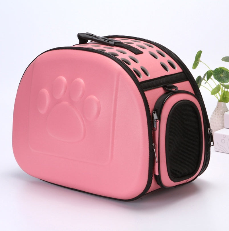 EVA medium pet outing bag cat small dog breathable fashion portable folding out travel bag