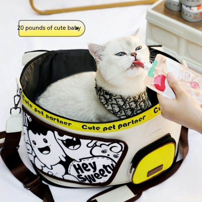 Space Capsule Cat Cage Breathable Portable Large Capacity Pet Bag