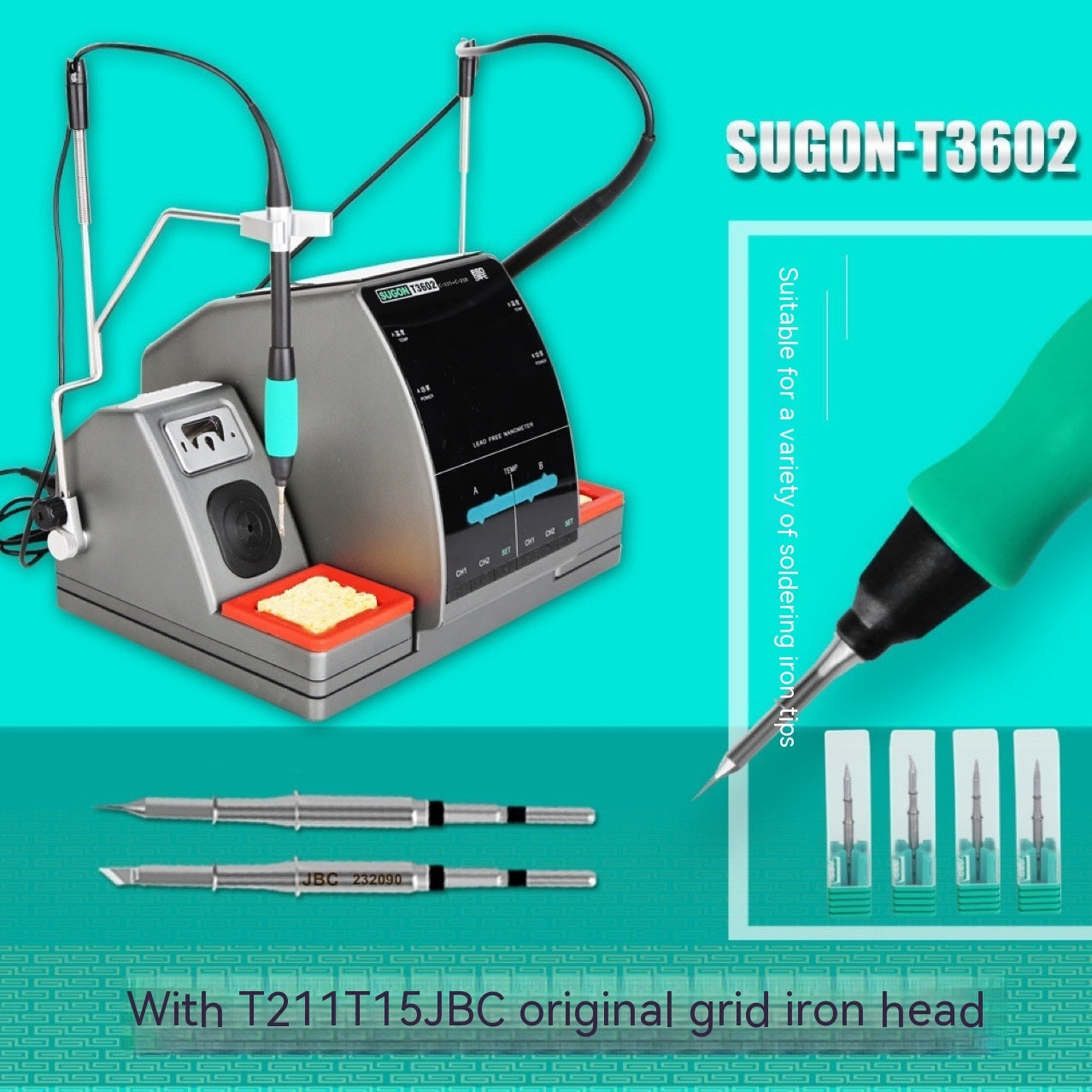 Thermostatic Digital Display Soldering Iron Soldering Station 2-in-1