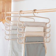 Stainless Steel Hanger Multi Layers Clothing Towel Storage Rack Closet Space Saver