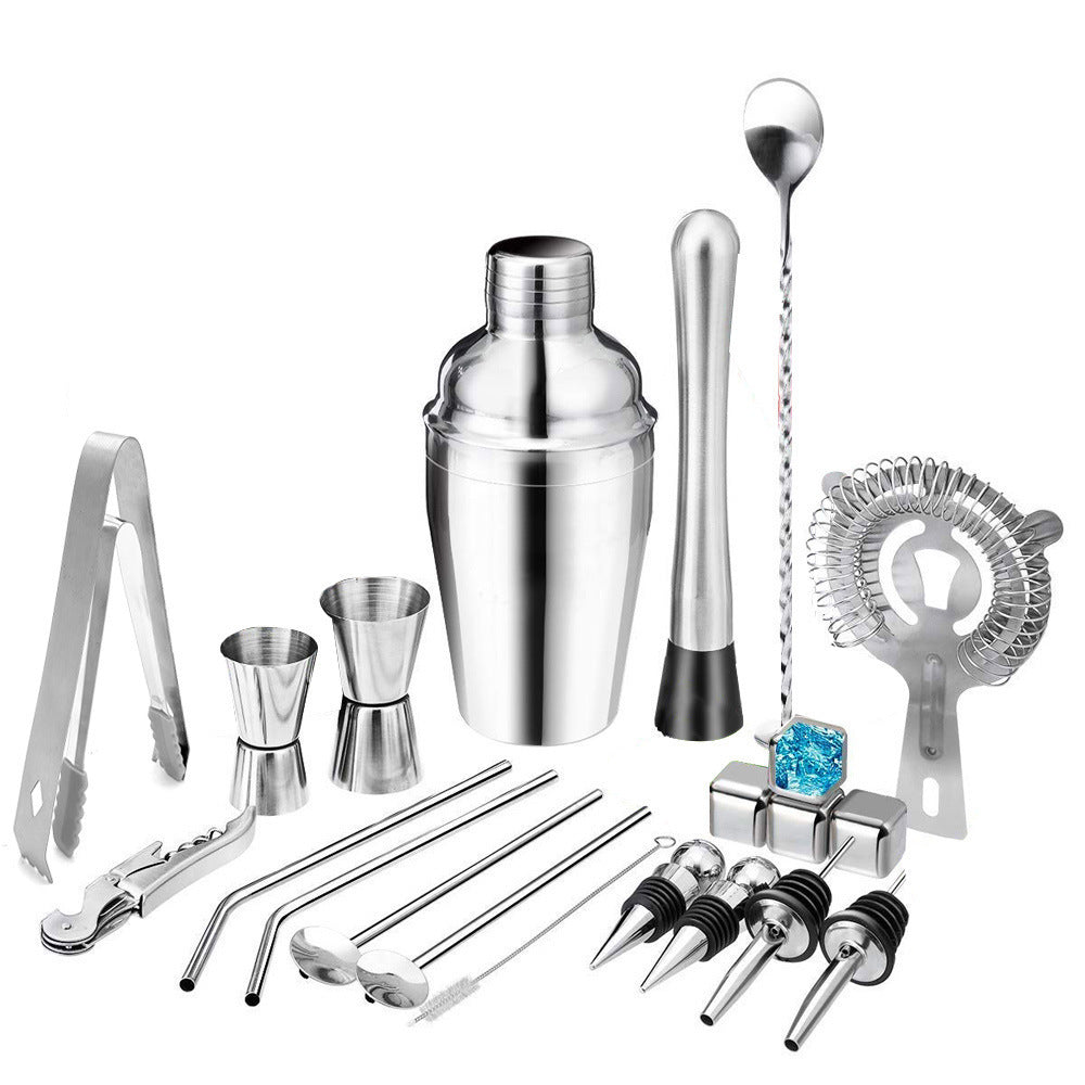 Japanese style 22-piece stainless steel cocktail shaker