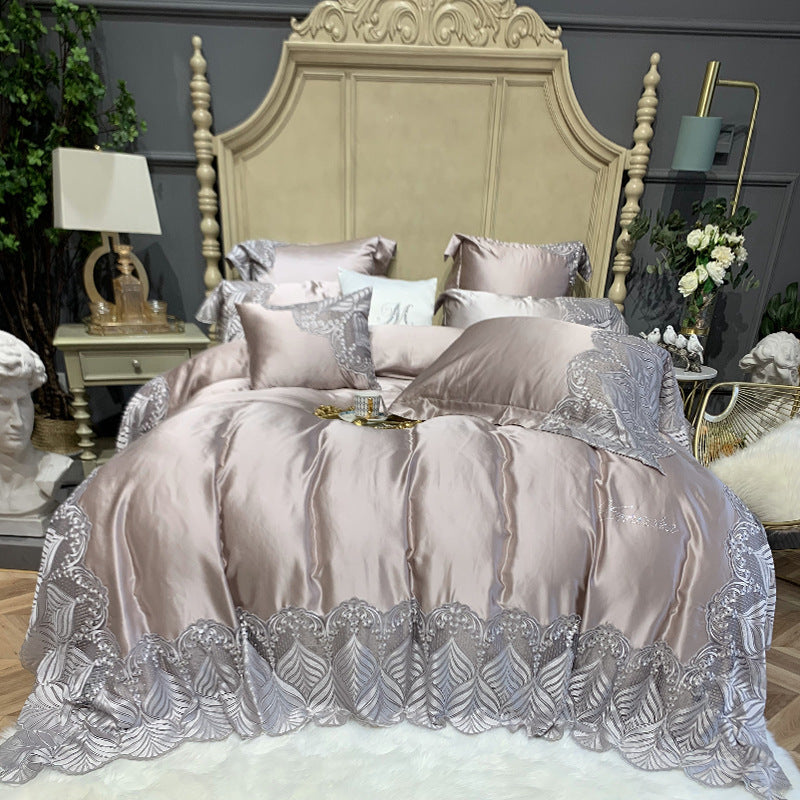 European Style Four-piece Silk Cotton Bedding