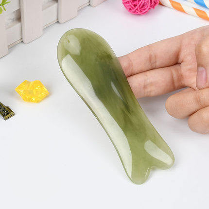 Handmade Natural Resin Face Point Guasha Massage Tool SPA Therapy Green Guasha Massage Sticks