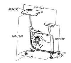 Desk Home Exercise Bike Small Magnetic Control Silent Aerobic Exercise