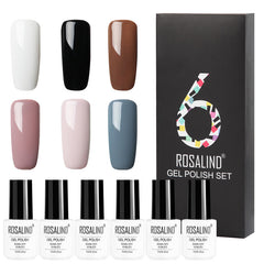 6 Colors Set Solid Color Gel Polish Set Nail Polish Gift Box Manicure