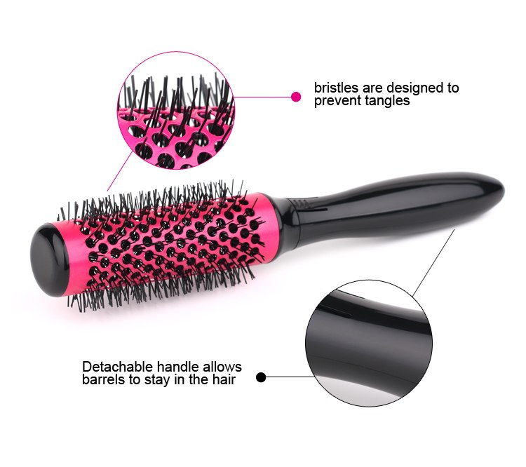 High Temperature Resistant Ceramic Iron Round Comb Beauty Hair Makeup Tool 50mm