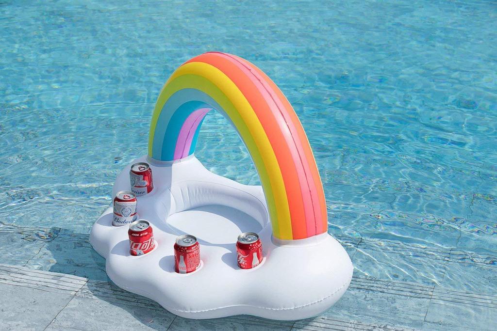 Gay Pride Rainbow Inflatable Pool Float Cooler