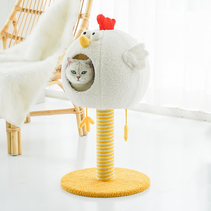 Summer Scratching Column Solid Wood Small Luxury Cat Bucket Cat Litter Toy