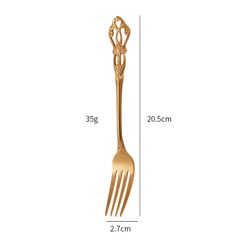 Stainless Steel Cutlery Spoon West Dinnerware Set Gold Plated