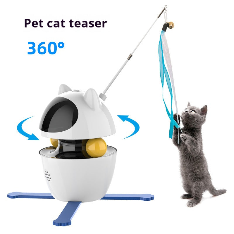 Interactive Cat Toys For Indoor Cats Automatic Kitten Toys Electronic Pet Cat Toys Funny Stick Kitten Self -hi Elastic Rope