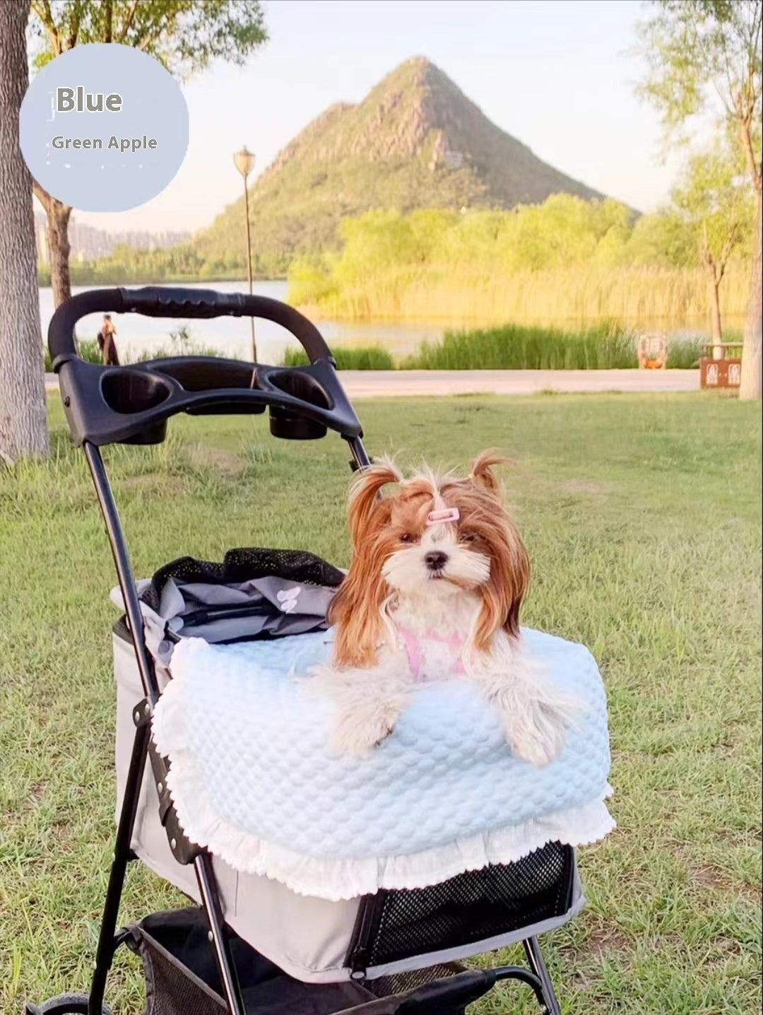 Pet Stroller Anti-dirty Towel Cushion Pillow Pure Cotton Three-piece Set For Cats And Dogs Removable And Washable Pad