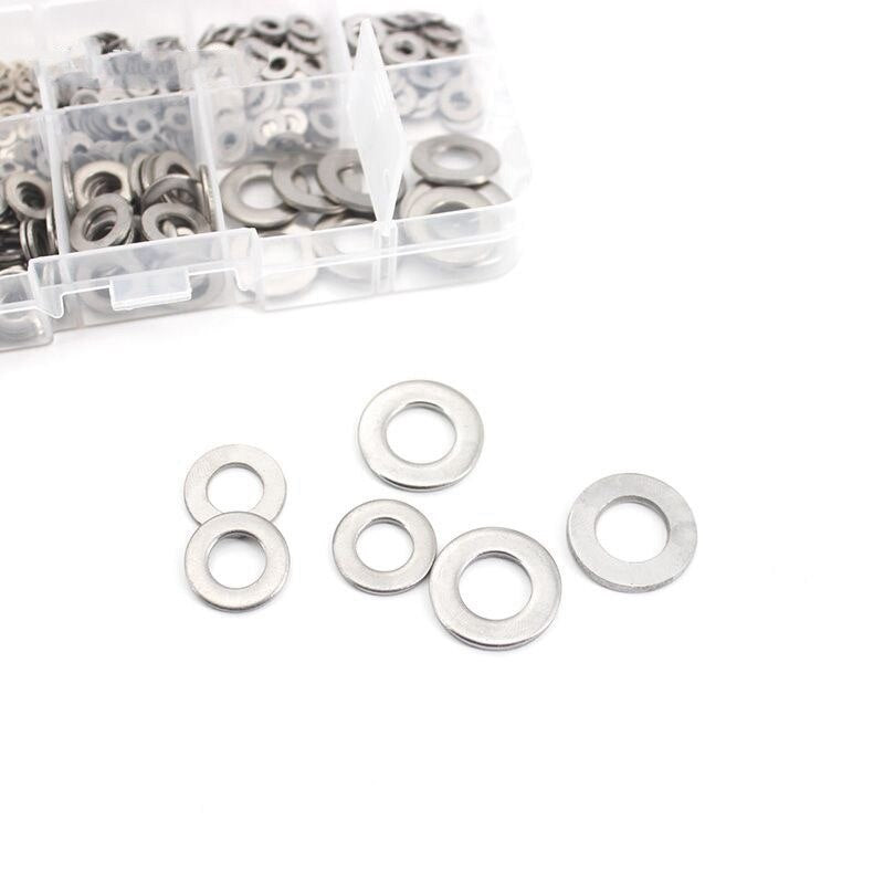 Gasket 304 Stainless Steel Flat Washer Set M1.6-M10