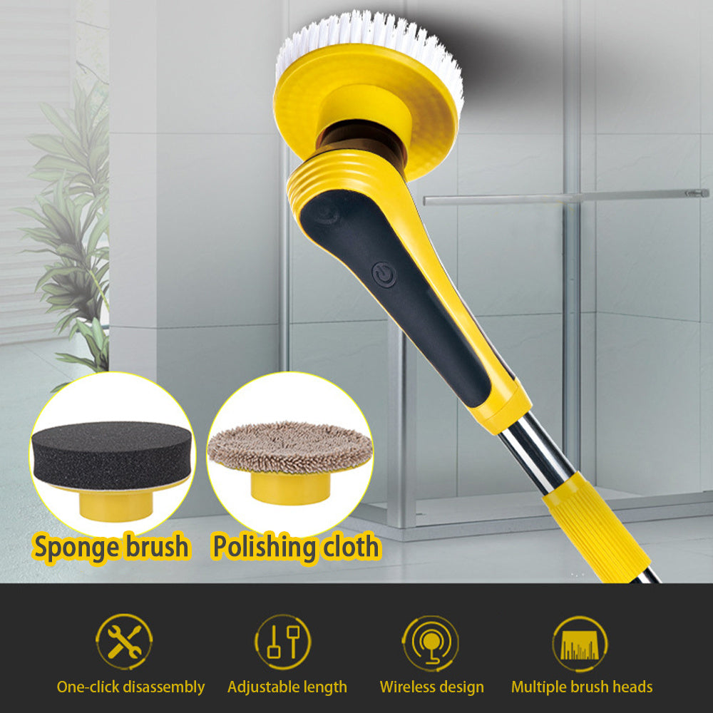 Cleaning Brush Bathroom Floor Electric Cleaning Brush  Wireless Adjustable Brush