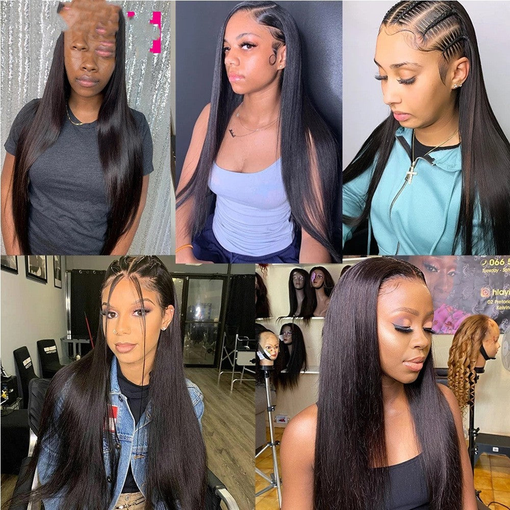 Straight Human Hair Headpiece Wig