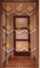 Three Wave Door Curtains Bamboo And Wood Bead Curtains Extended Version