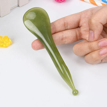 Handmade Natural Resin Face Point Guasha Massage Tool SPA Therapy Green Guasha Massage Sticks