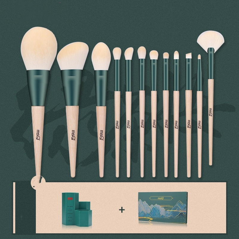 MSQ/ 12 makeup brush set to learn the whole set of tools