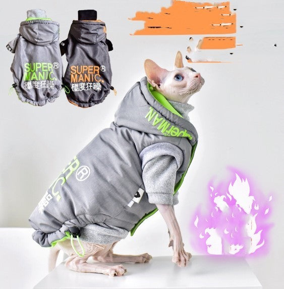 Hairless Cat Clothing With Winter Coat