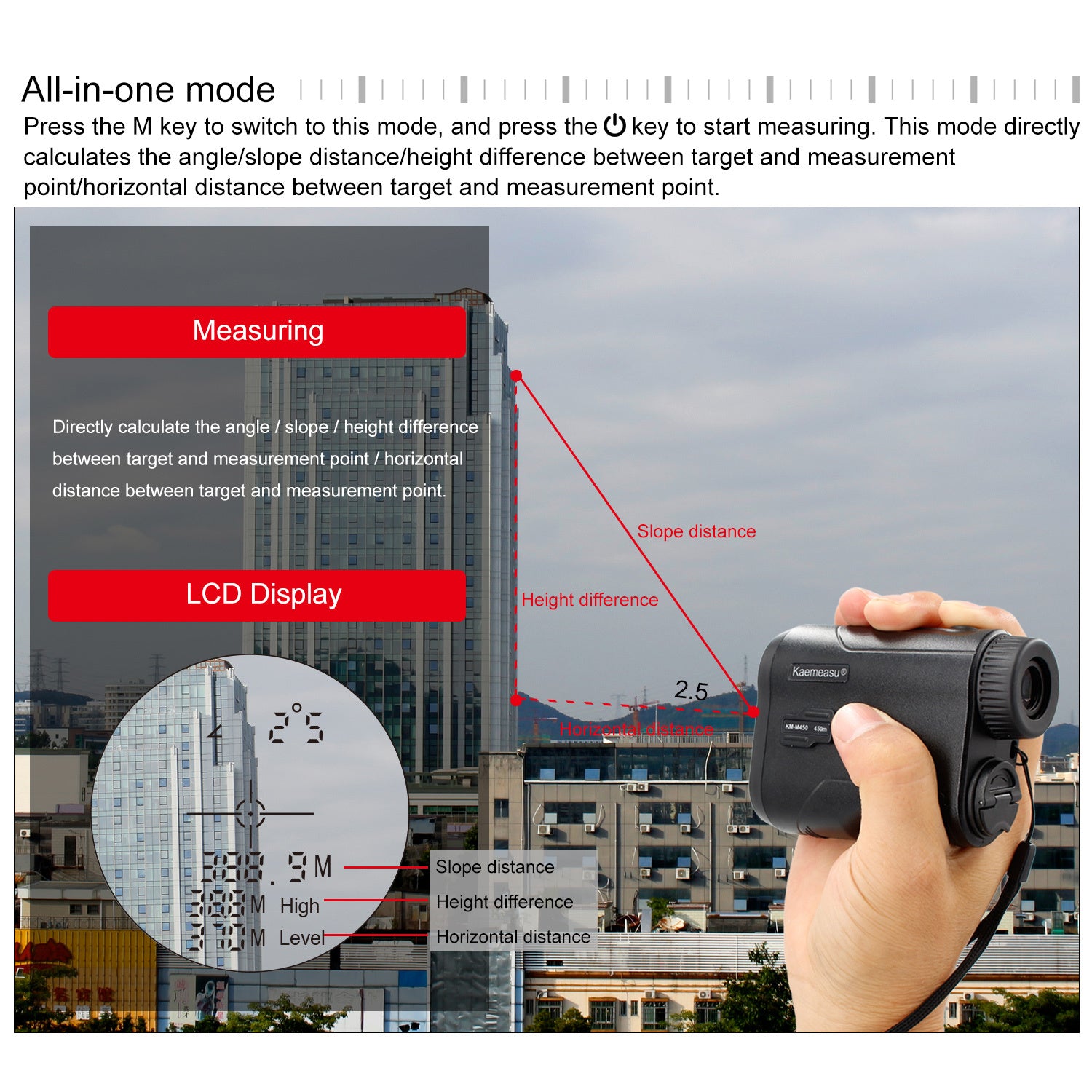 Rechargeable Portable Telescope Laser Infrared Golf Ranging