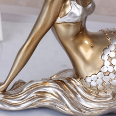 Beautifully designed mermaid  wine bottle holder. resin