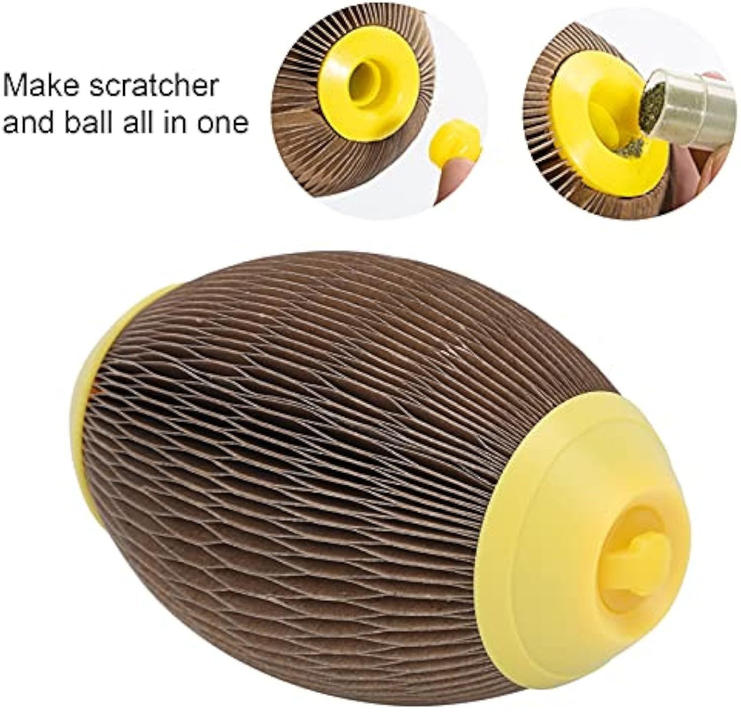 Catnip Ball Toy Keep Your Cat And You Active Catnip Scratch Football Toy Made Of Recycled Eco Friendly Corrugated Paper For Cats' Exercising And Playing