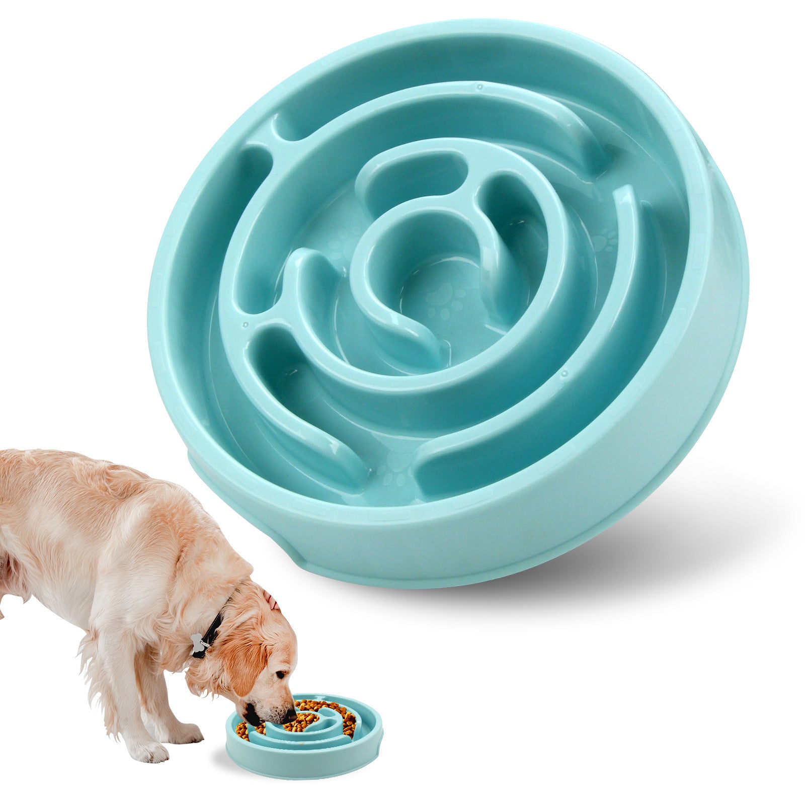 Slow Feeder Dog Bowls Silicone Dog Puzzle Feeder Bowl For Healthy Eating Puppy Slow Feeder Bowl Anti-Choking Dog Slow Feeder Bowls