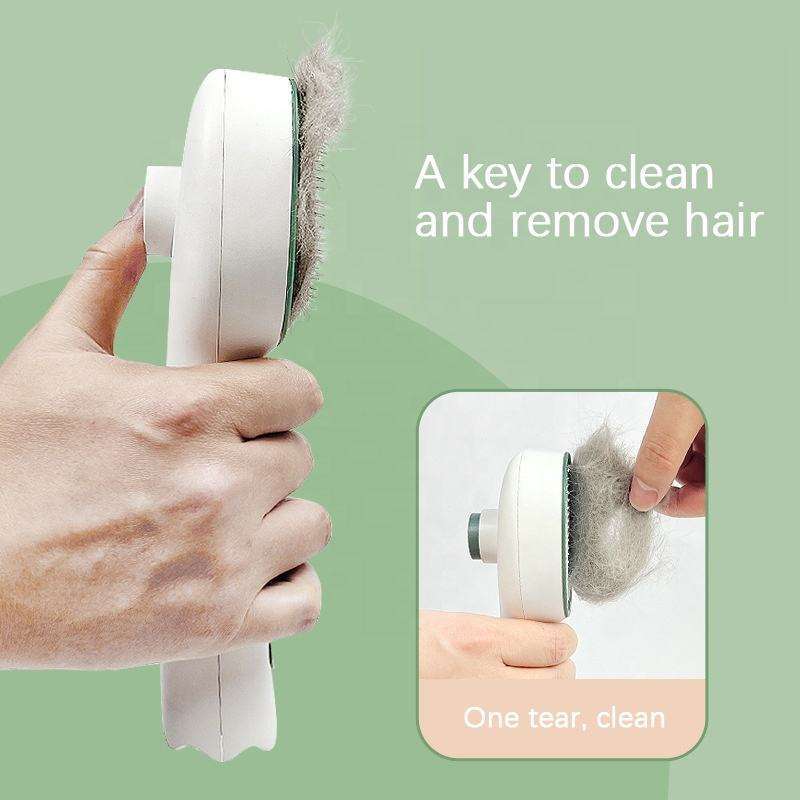 Cat Comb Dog Hair Remover Brush UVC Sterilization Pet Grooming Slicker Needle Comb Cat Sterilization Comb Pet Brush For Shedding And Grooming Self-Cleaning Slicker Brush For Long And Short Hair