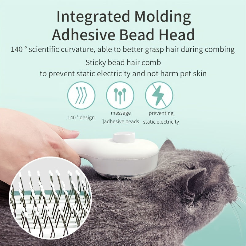 Cat Comb Dog Hair Remover Brush UVC Sterilization Pet Grooming Slicker Needle Comb Cat Sterilization Comb Pet Brush For Shedding And Grooming Self-Cleaning Slicker Brush For Long And Short Hair