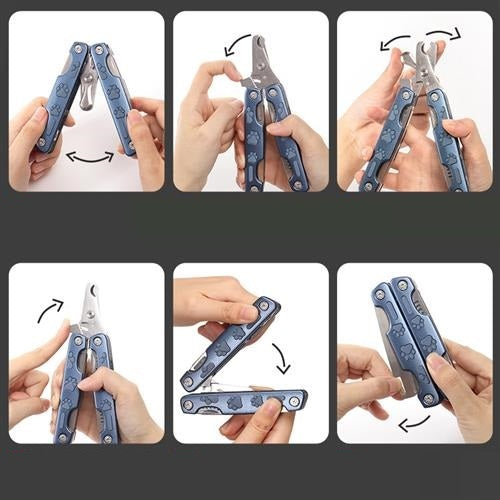 Pet Multifunctional Comb Folding Nail Clipper