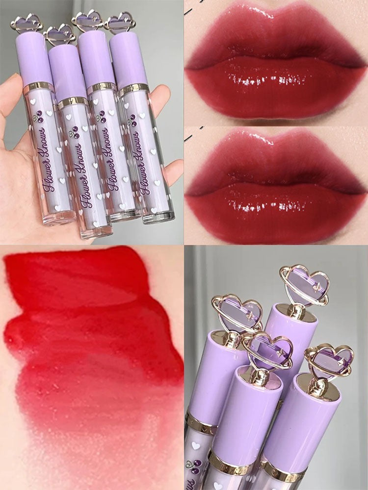 Flower Know Crystal Jelly Lip Glaze Mirror Moisturizing Lipstick