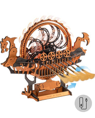 ROKR Dragon-boat Electric Mechanical 3D Wooden Puzzle Toys Games Boy Xmas Gift