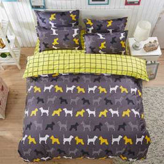 New Quilt Cover Simple Bed Sheet Cartoon Supplies Four-piece Set