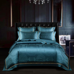 European Jacquard Four Piece Satin Bedding