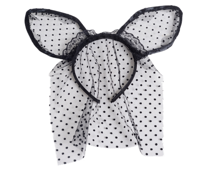 Small dot veil lace cat ears