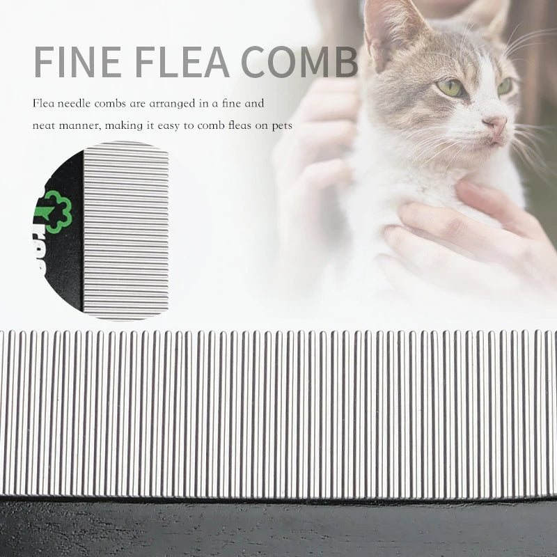 Pet Hair Comb Hair Remover Double-sided Easy Deshedding Brush For Cat Grooming Dog Grooming Flea Comb Pet Supplies